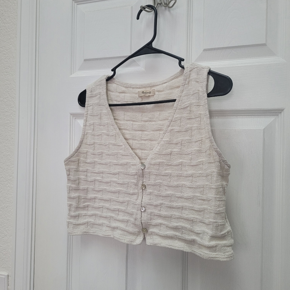 Madewell Sweater Vest, Sz Medium
